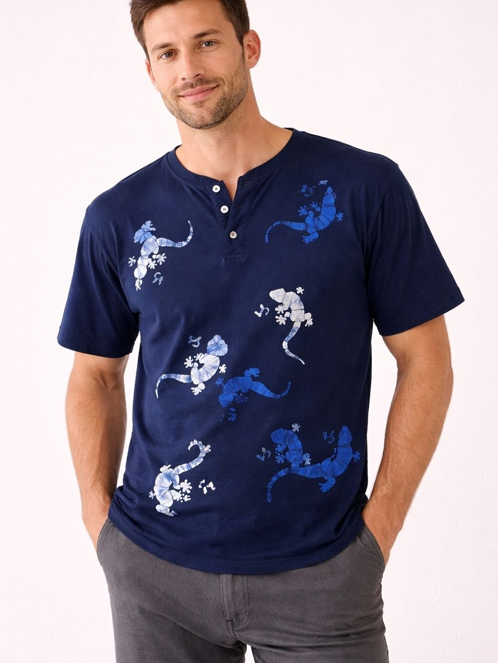 Caribell Batik Men’s Shirt –Premium Traditional Batik Print, Short Sleeve Casual